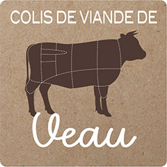Colis de viande de veau bio (environ 5 Kg)